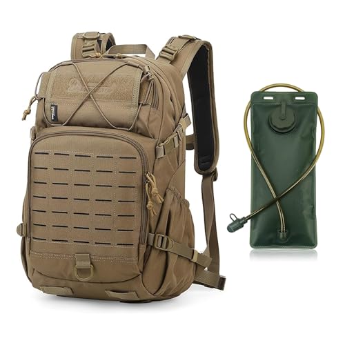 Mardingtop 25L Tactical Military Cordura Backpack for Men with 2.5 Liter Hydration Bladder