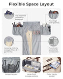 BAGSMART Garment Bag Duffle Bag for Travel Convertible 2 in 1 Suit Bag for Hanging Clothes Carry on Travel Bag with Shoes Bag,Shoulder Strap Weekender for Dresses, Coats, Shirts (White)