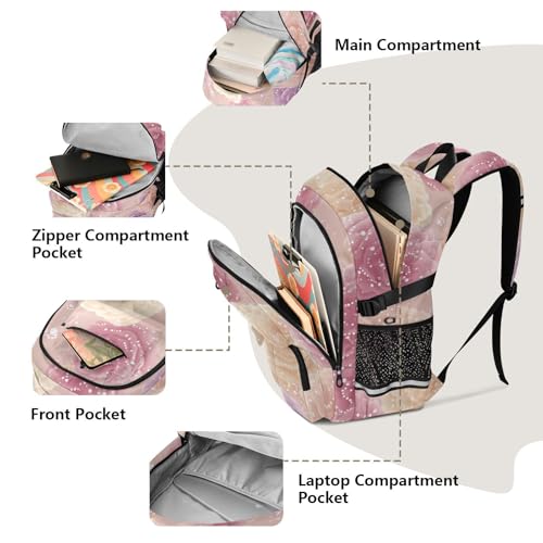 CuwrYet Backpack 14 Inch Laptop Backpack For Women School Student… –