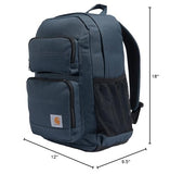 Carhartt 27L Single-Compartment Backpack, Durable Pack with Laptop Sleeve and Duravax Abrasion Resistant Base, Navy