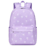 Kimwadalh Bow Backpack for Girls, Purple Girls Schoolbag with Large Capacity School Bookbag for Elementary High School
