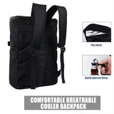 Tilami Backpack Cooler 30L Insulated Soft Cooler Lunch Bag for Camping, Beach, Hiking & Shopping,Black