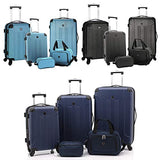 Travelers Club Chicago Hardside Expandable Spinner Luggage, Teal, 5 Piece Set