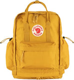Fjällräven Kanken Outlong Backpack - Durable Travel Laptop Bag with Water Resistant Everyday Design, Ochre