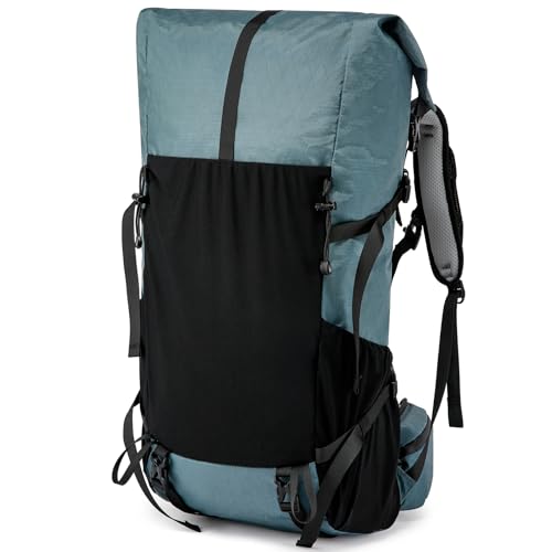 Hiking Backpack,40L to 50L Extra Large Capacity Hiking Bag,Internal Frame Camping Backpack,Upgraded X-PAC Lightweight Sport Daypack Travel Backpack Fit For Mountain Climbing Camping(Grey Green)