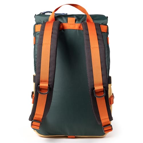 Topo Designs Rover Pack Classic Backpack - Daily Daypack for Commutes, Day Trips, Hikes, Iconic Denver Design, PFAS-Free, Fair Trade (Forest/Goldenrod)