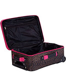 Rockland Jungle Softside Upright Luggage Set, Pink Leopard, 4-Piece Set (14/29/24/28)