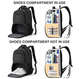 YAMTION Gym Backpack for Men Women with Shoe Compartment,17,3 Inch Bookbag for Boys with USB Port for Workout College Sport