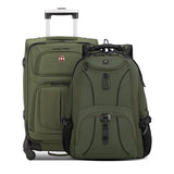 SWISSGEAR Sion 2-Piece Travel Set, Softside Expandable Carry-On Spinner Bundled with 1900 ScanSmart 17