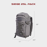 Vertx Siege Backpack - Durable, Water-Resistant with Multiple Compartments for Hiking, Travel, and Everyday Use, Wolf Grey - One Size