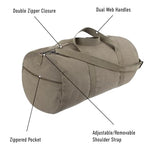 Rothco Heavy-Duty Canvas Shoulder Duffle Bag - Rugged Travel Gym Gear Equipment Bag, Olive Drab, 17 Inches