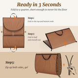 MISSLO 65" Garment Bags for Travel for Women with Loackabe-Self Zipper Waterproof Dress Bags for Gowns Long with Accessories Pockets Wedding Dress Bag Garment Covers for Hanging Clothes, Brown