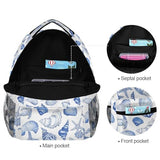 ALAZA Navy Seashells Kids School Backpack for Boys Girls Teens Bookbag Travel Daypack Bag 16 inch
