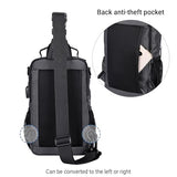 WITZMAN Sling Bag for Men Convertible Sling Backpack with USB Charging Port