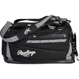 Rawlings | MACH Hyrbid Backpack/Duffle Equipment Bag | Baseball & Softball | Black