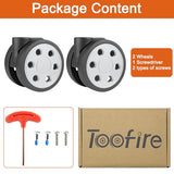 Toofire Wheels for Rimowa Trunk, 2 Pack Replacement Kit for Luggage(64mm-Silver-Round)