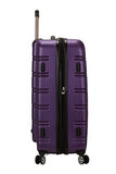 Rockland Melbourne Hardside Expandable Spinner Wheel Luggage, Purple, Checked-Large 28-Inch