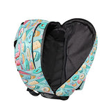 Blueangle Cupcakes Donuts Pattern Print Computer Backpack - Lightweight School Bag for Boys Girls Tenns