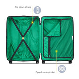United Colors of Benetton Now! Hardside Luggage with Spinner Wheels, Light Blue, Checked-Large 27 Inch