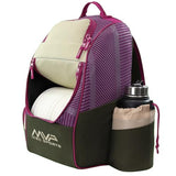 MVP Disc Sports Shuttle Disc Golf Backpack Bag (Khaki/Purple)