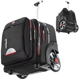 PISKGODSF 22 Inch Rolling Backpack with Wheels for Travel, 55 L Large Capacity Wheeled Backpacks, Roller Backpack with 15.6 Inch Laptop Waterproof Compartment
