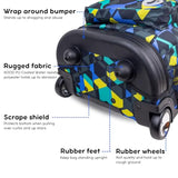 J World Sundance Laptop Rolling Backpack for Girls Boys. Roller Bookbag with Wheels, 20 Inch, Cubes