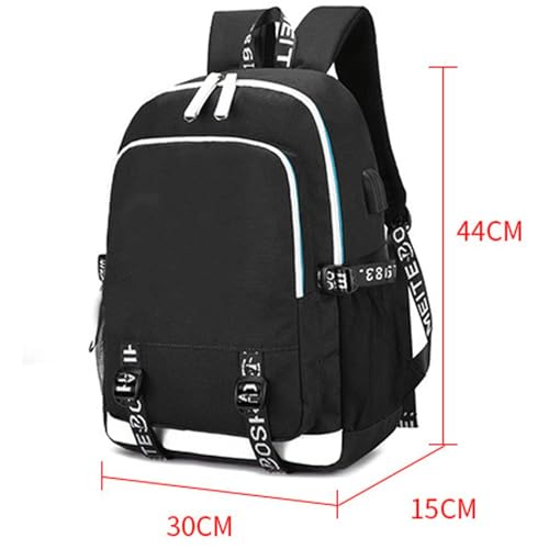 blucagand Anime Backpack Canvas Capacity Roomy Laptop Manga Backpack