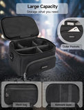 DEEGO Smell Proof Bag, Compact Smell Proof Container Stash Box Case Enduring Odorless Storage Bags with Detachable Shoulder Strap Removable Dividers for Men