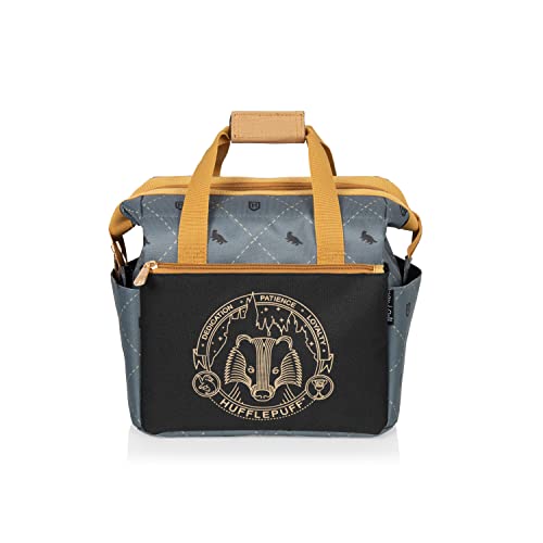 PICNIC TIME Harry Potter Hufflepuff On The Go Lunch Cooler, Soft Cooler Lunch Box, Insulated Lunch Bag, (Black with Yellow Accents) | Backpacks4Less