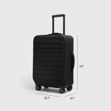 Away Softside Bigger Carry-On Suitcase, 23 Inch Expandable High-Strength Nylon Luggage With Spinner Wheels, Meets Requirements for Most Major Airlines, Jet Black