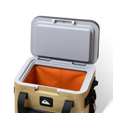 Quiksilver Zipperless Box Cooler 20L, Holds 24 Cans, 48 Hour Insulation, Leakproof & Waterproof Design, Heavy Duty TPU, IPX7, Padded Straps, Kangaroo Pockets, Bottle Opener (Cornstalk)