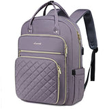LOVEVOOK Laptop Backpack for Women, Water Resistant Travel Work Backpacks Purse Stylish College Bookbag Business Teacher Nurse Computer Bag with USB Charging Port, Fits 15.6" Laptop
