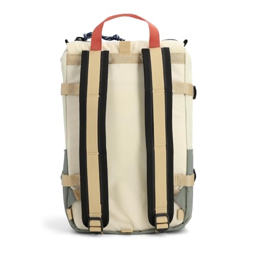 Topo Designs Rover Pack Mini - Small Sized Simple Daypack for EDC, Day Trips, Hikes, Iconic Denver Design, Fair Trade (Bone White/Beetle)