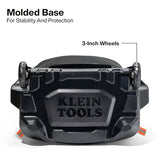 Klein Tools 55604 Rolling Tool Backpack, Tool Bag with 28 Pockets, Heavy Duty Retractable Handle, Large Storage Interior, 3-Inch Wheels