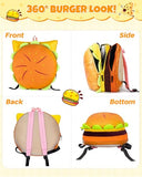 Cheeseburger Backpack, Hamburger Backpack, Burger Food Shaped Novelty Bag
