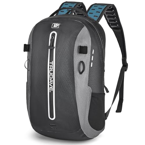 Trudave Waterproof Backpack, Waterproof Submersible Backpack, Floating TPU Coated Dry Bag with Airtight Zipper for Kayak, Fishing, Boating, Hiking (30L)