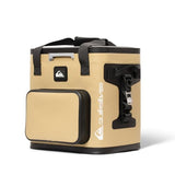 Quiksilver Zipperless Box Cooler 20L, Holds 24 Cans, 48 Hour Insulation, Leakproof & Waterproof Design, Heavy Duty TPU, IPX7, Padded Straps, Kangaroo Pockets, Bottle Opener (Cornstalk)