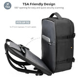 Swissdigital Design Travel Laptop Backpack 43l with USB Charging Port,TSA Friendly Flight Approved Carry-on Luggage Hand,Business Rucksack,Large Weekender Bag Fits 17 Inch Laptop Black | SD1748-01
