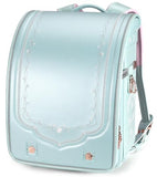 IwaiLoft Ransel Randoseru Backpack with Automatic Satchel for Girls, Japanese School Bag Embroidery PU Bookbag for Women (Morocco Light Green)