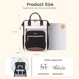 LOVEVOOK Laptop Backpack for Women Work Bag with Large Capacity Cup Side Pocket, 15.6 Inch Waterproof Computer Backpacks Purse, College Bookbag for School, Business, Teacher, Travel