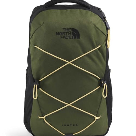 The North Face Jester Everyday Laptop Backpack - Commuter Daypack, Water Repellent, Laptop Sleeve, Woodland Green/TNF Black/Honeyed Sand, One Size