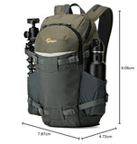 Lowepro LP37014-PWW, Flipside Trek BP 250 AW Backpack for Camera with ActiveZone Suspension System, Tablet Compartment, Grey/Dark Green