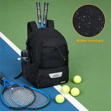 Goloni Tennis Backpack, Tennis Bag with Fence Hook & Ventilated Shoe Compartment, Holds 2 Tennis Rackets, Waterproof Sports Backpack for Men Women, Ideal for Tennis, Pickleball, Badminton