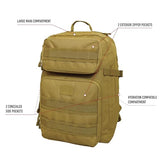 Rothco Fast Mover Tactical Backpack - Outdoor Hiking Pack for EDC Essential Gear (Red)