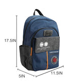 Bioworld Naruto Shippuden Shinobi Symbols Blue 17.5” Adult Commuter Backpack