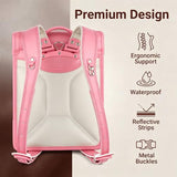 LMRENCE Ransel Randoseru Backpack Japanese School Bag for Girls and Boys Classic Backpack Waterproof PU leather