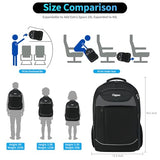 Ciztnso Travel Backpack, Anti Theft Durable Men Laptop Backpack with USB Port & organizer, Water Resistant Computer Bookbag,Carry on Luggage for Men Fits 15.6 Inch Tablet - Black