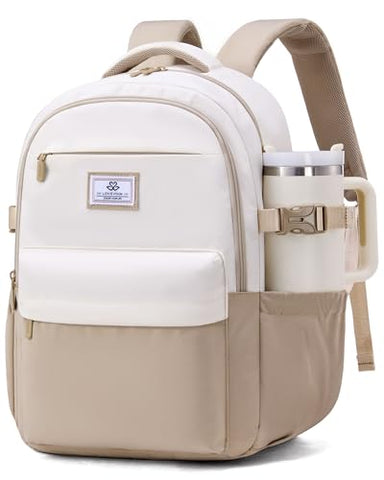 LOVEVOOK Laptop Backpack for Women & Teens with 40oz Cup Buckle, 15.6" Computer Backpack for School, College, Work & Weekend, Gift for Her