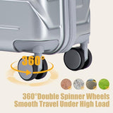Beuiosda 20-Inch Hard Shell Carry On Luggage with 360° Spinner Wheels, Carry On Luggage 22x14x9 Airline Approved with TSA Lock, Scratch Resistant Surface, Lightweight Durable Maletas De Viaje (Silver)