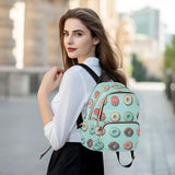 Doughnuts Backpack Purse For Women Lightweight Travel Shoulder Bag Daily Mini Backpack